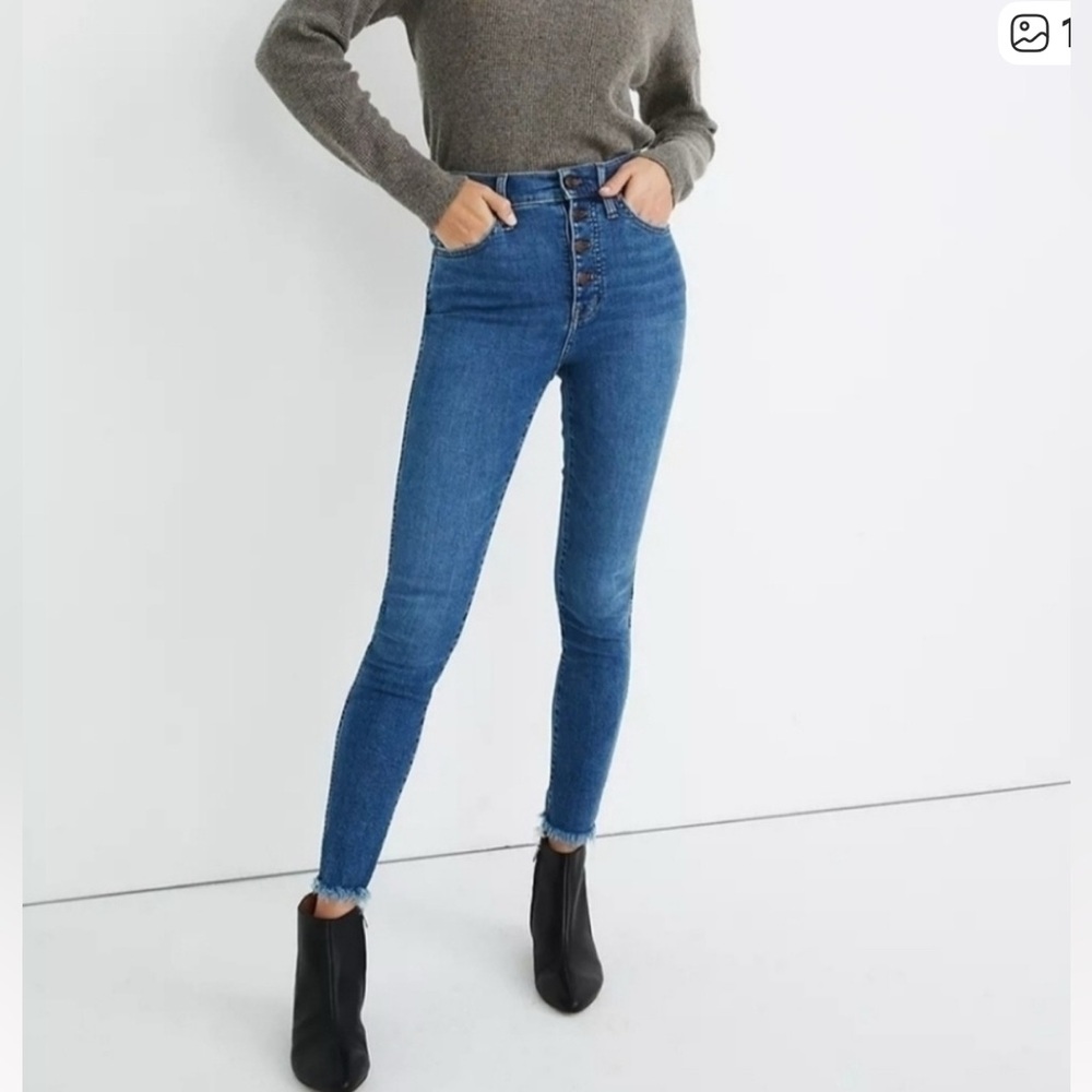 Madewell 10” high rise skinny crop jeans